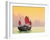 Sailing in Victoria Harbor in Hong Kong.-SeanPavonePhoto-Framed Photographic Print