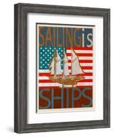 Sailing Is Model Ships Atlantic-Joost Hogervorst-Framed Art Print