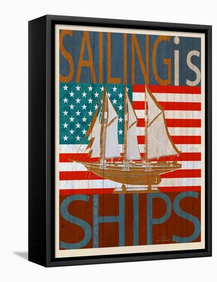 Sailing Is Model Ships Atlantic-Joost Hogervorst-Framed Stretched Canvas