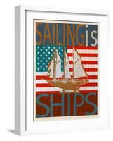 Sailing Is Model Ships Atlantic-Joost Hogervorst-Framed Art Print