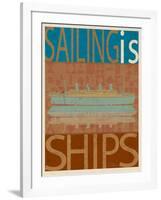 Sailing Is Titanic Model on Brown-Joost Hogervorst-Framed Art Print