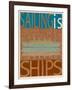 Sailing Is Titanic Model on Brown-Joost Hogervorst-Framed Art Print