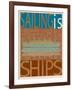 Sailing Is Titanic Model on Brown-Joost Hogervorst-Framed Art Print