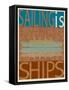 Sailing Is Titanic Model on Brown-Joost Hogervorst-Framed Stretched Canvas