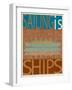 Sailing Is Titanic Model on Brown-Joost Hogervorst-Framed Art Print