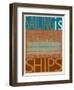 Sailing Is Titanic Model on Brown-Joost Hogervorst-Framed Art Print