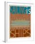 Sailing Is Titanic Model on Brown-Joost Hogervorst-Framed Art Print