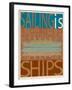 Sailing Is Titanic Model on Brown-Joost Hogervorst-Framed Art Print