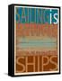 Sailing Is Titanic Model on Brown-Joost Hogervorst-Framed Stretched Canvas