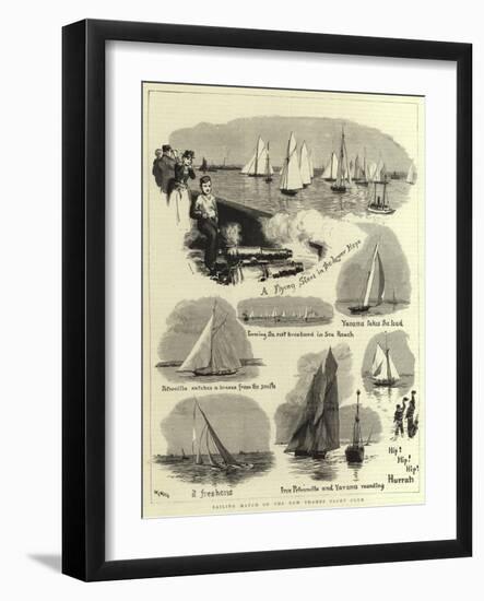 Sailing Match of the New Thames Yacht Club-null-Framed Giclee Print