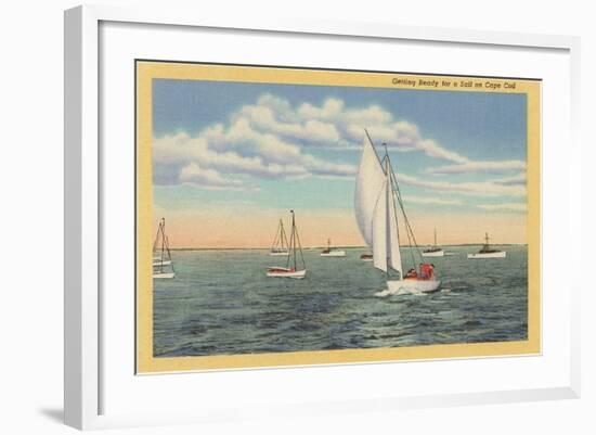 Sailing off Cape Cod, Mass.-null-Framed Art Print