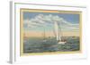 Sailing off Cape Cod, Mass.-null-Framed Art Print