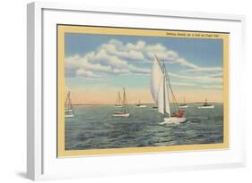 Sailing off Cape Cod, Mass.-null-Framed Art Print