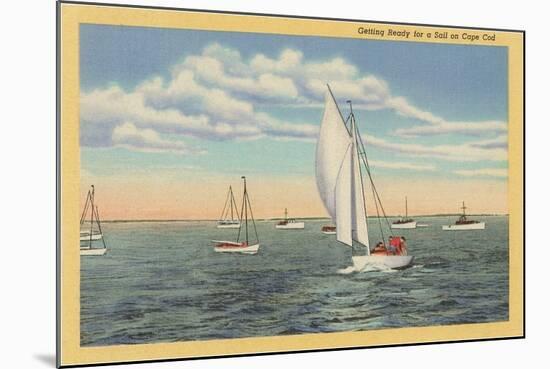 Sailing off Cape Cod, Mass.-null-Mounted Art Print