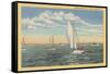 Sailing off Cape Cod, Mass.-null-Framed Stretched Canvas