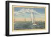 Sailing off Cape Cod, Mass.-null-Framed Art Print