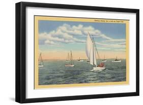 Sailing off Cape Cod, Mass.-null-Framed Art Print