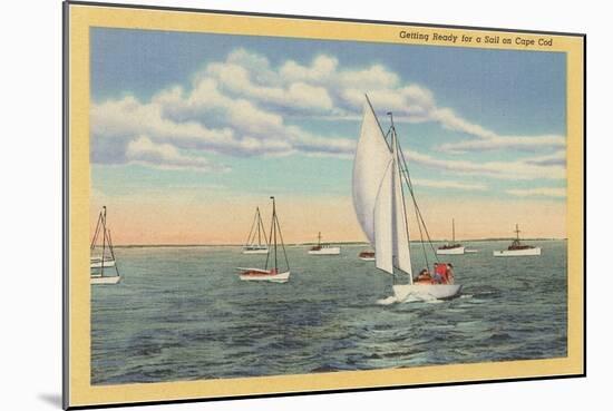 Sailing off Cape Cod, Mass.-null-Mounted Art Print