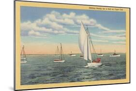 Sailing off Cape Cod, Mass.-null-Mounted Art Print