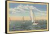 Sailing off Cape Cod, Mass.-null-Framed Stretched Canvas