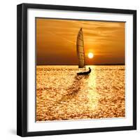 Sailing Off into the Sunset-Adrian Campfield-Framed Premium Photographic Print