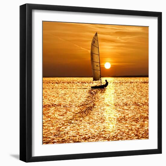 Sailing Off into the Sunset-Adrian Campfield-Framed Premium Photographic Print