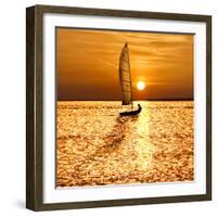 Sailing Off into the Sunset-Adrian Campfield-Framed Photographic Print