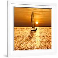 Sailing Off into the Sunset-Adrian Campfield-Framed Photographic Print