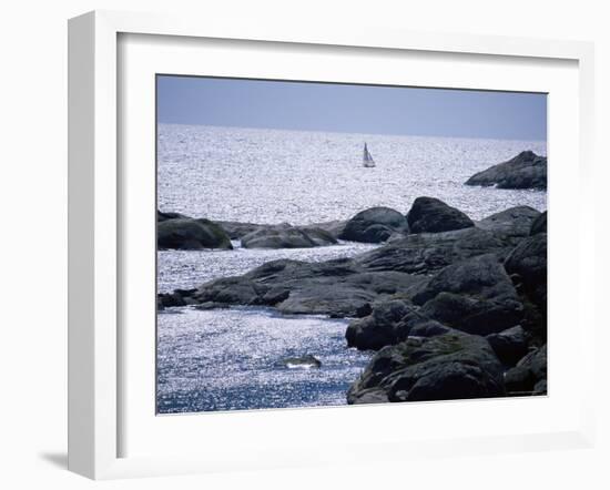 Sailing off Koster Archipelago, Bohuslan, Sweden, Scandinavia, Europe-Kim Hart-Framed Photographic Print