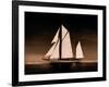 Sailing Off Sepia-Ben Wood-Framed Giclee Print