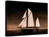 Sailing Off Sepia-Ben Wood-Stretched Canvas
