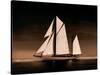 Sailing Off Sepia-Ben Wood-Stretched Canvas