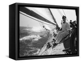 Sailing on Lake Michigan-null-Framed Stretched Canvas