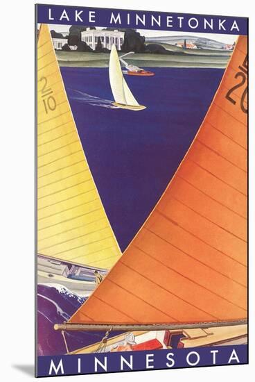 Sailing on Lake Minnetonka-null-Mounted Art Print