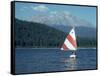 Sailing on Lake Siskiyou, Mt. Shasta, CA-Mark Gibson-Framed Stretched Canvas