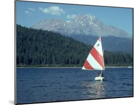 Sailing on Lake Siskiyou, Mt. Shasta, CA-Mark Gibson-Mounted Premium Photographic Print