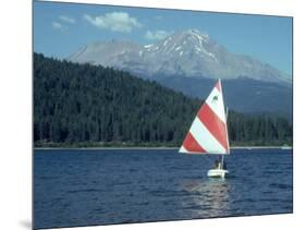 Sailing on Lake Siskiyou, Mt. Shasta, CA-Mark Gibson-Mounted Photographic Print