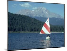 Sailing on Lake Siskiyou, Mt. Shasta, CA-Mark Gibson-Mounted Photographic Print