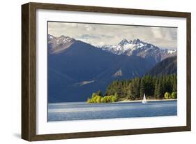 Sailing on Lake Wanaka, Wanaka, Otago, South Island, New Zealand, Pacific-Stuart Black-Framed Photographic Print