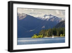 Sailing on Lake Wanaka, Wanaka, Otago, South Island, New Zealand, Pacific-Stuart Black-Framed Photographic Print