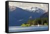 Sailing on Lake Wanaka, Wanaka, Otago, South Island, New Zealand, Pacific-Stuart Black-Framed Stretched Canvas