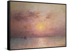 Sailing on the Sea, Evening (Voiliers sur la Mer, Le Soir)-Ferdinand du Puigaudeau-Framed Stretched Canvas