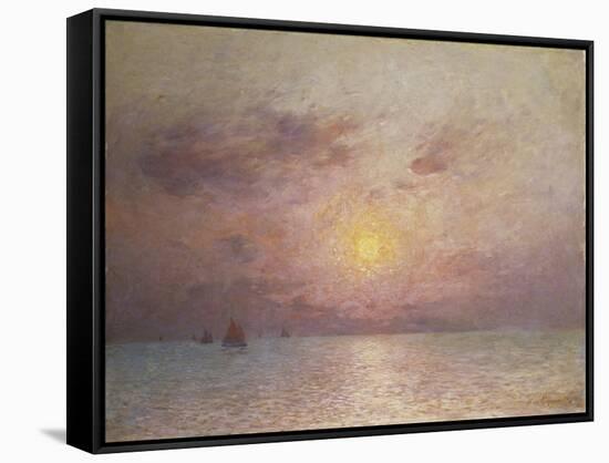 Sailing on the Sea, Evening-Fernand Puigaudeau-Framed Stretched Canvas