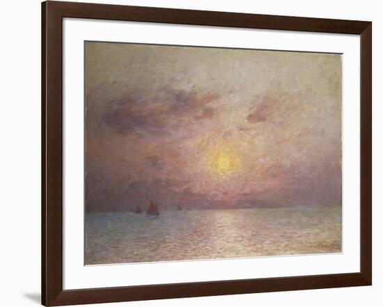 Sailing on the Sea, Evening-Fernand Puigaudeau-Framed Giclee Print