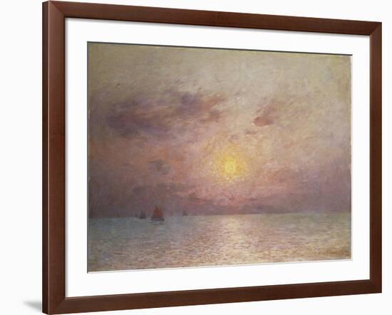 Sailing on the Sea, Evening-Fernand Puigaudeau-Framed Giclee Print