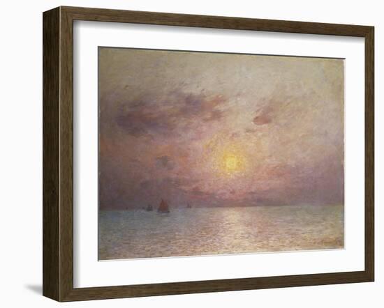 Sailing on the Sea, Evening-Fernand Puigaudeau-Framed Giclee Print