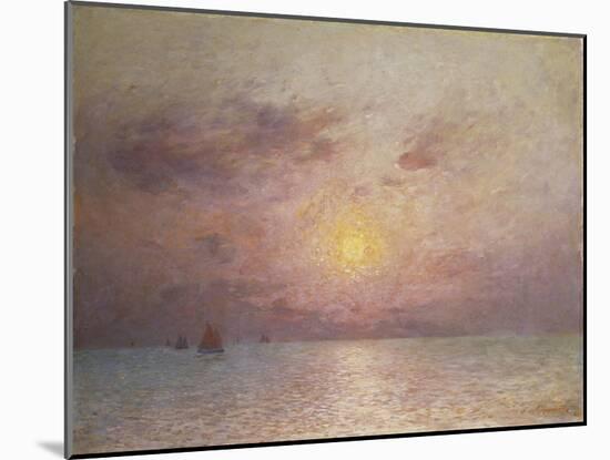 Sailing on the Sea, Evening-Fernand Puigaudeau-Mounted Giclee Print