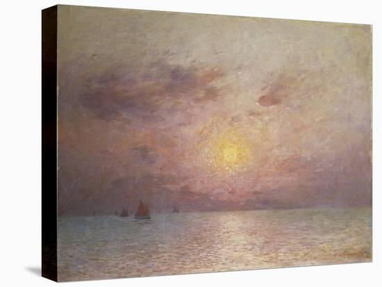 Sailing on the Sea, Evening-Fernand Puigaudeau-Stretched Canvas