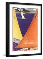 Sailing on White Bear Lake, Minnesota-null-Framed Art Print