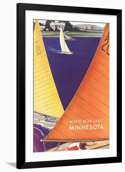 Sailing on White Bear Lake, Minnesota-null-Framed Art Print